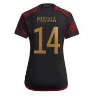 Germany Jamal Musiala #14 Replica Away Shirt Ladies World Cup 2022 Short Sleeve